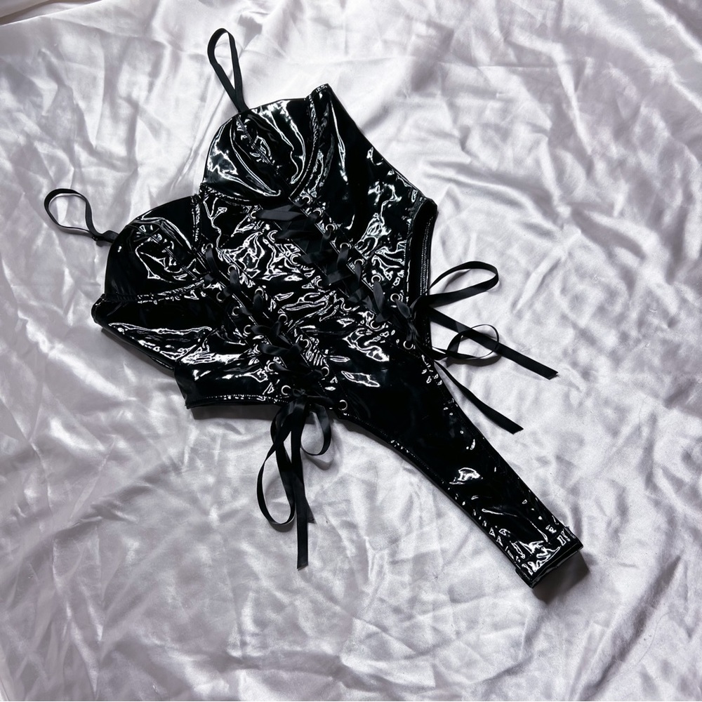 Lace up corset bodysuit